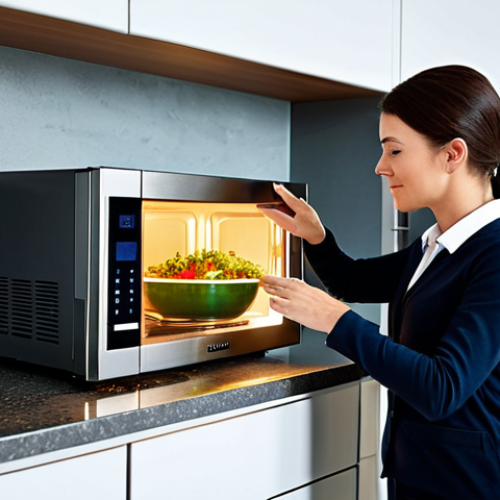 **Prompt 1: Microwave-Safe Usage**
    A professional woman in a modest business casual outfit, gently placing a transparent, microwave-safe Pyrex glass container filled with steaming, healthy vegetables into a sleek, modern stainless steel microwave oven. The setting is a clean, bright, and organized kitchen with subtle, warm lighting. The woman has perfect anatomy, correct proportions, and a natural, focused pose, showcasing mindful kitchen practices. This image embodies professional photography, high quality, fully clothed, appropriate attire, safe for work, appropriate content, family-friendly.