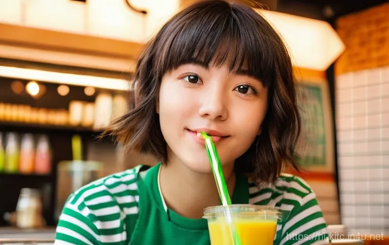 친환경 종이 빨대와 실리콘 빨대 비교 - **Prompt 1: The Initial Appeal and Disappointment of Paper Straws**
    "A stylish, close-up shot of...