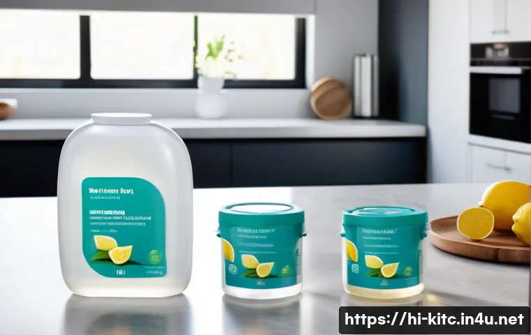 최고의 식기세척기 세제 추천 - A bright and clean modern kitchen scene focusing on a dishwasher with an open door revealing sparkli...